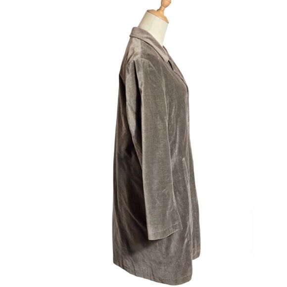 J.Jill Gray  Velour 3/4 Length Coat Plus Size - Picture 2 of 5